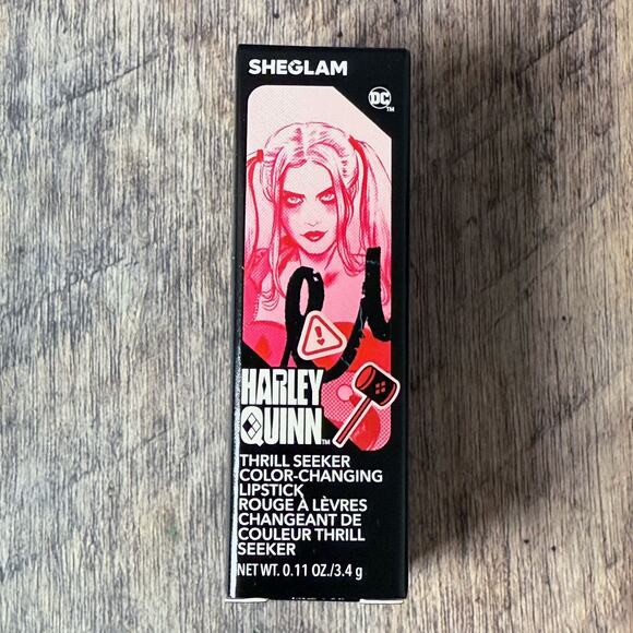 Harley Quinn Gotham Thrill Seeker Color-Changing Lipstick 3.4g SheGlam - Picture 3 of 4